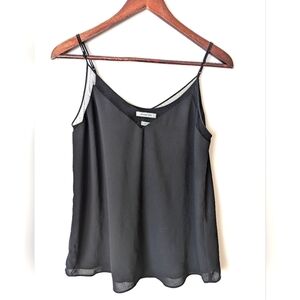 Aritzia Babaton Mesh Galen Spaghetti Straps Black Sheer Womens Camisole Size XS